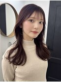 三重桑名韓国レイヤーカット顔まわりレイヤーボブヘアグレージュ