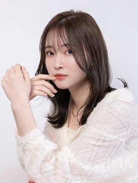 ファルベ(Farbe) くびれ アプリコットオレンジ 夏のヘアアレンジハイライトカラー