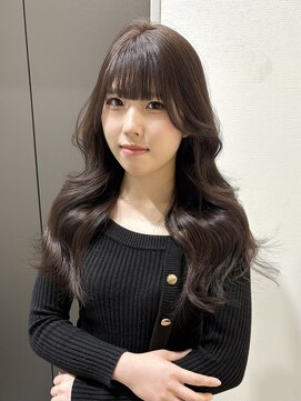 ユーフォリア 渋谷グランデ(Euphoria SHIBUYA GRANDE) ラベンダーブラウン　顔周り　　透明感カラー　ブリーチなし