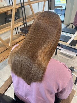 エクファ ヘアエステアンドスパ(ex-fa hair esthe&spa) ホワイトグレージュ/デジタルパーマ/チェリーブラウン/南草津