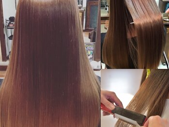 スペースアール(space R)の写真/《space-R》の矯正は“柔らかさ”を残したナチュラルなストレート☆毛先までしっとりまとまるツヤ髪へ...*