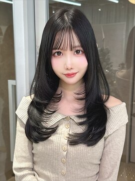 レイヤーカット /縮毛矯正/前髪/顔周り/名古屋/栄/韓国サロン