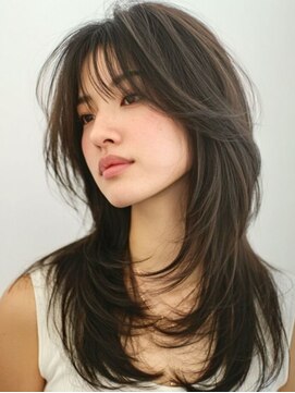 アースモード 亀戸店(EARTH Mode) 春◎透明感レイヤーカットブラウンセミロング