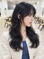 モト 船橋(moto)&nbsp;韓国アイドルロングウェーブブルーブラックデジタルパーマ船橋