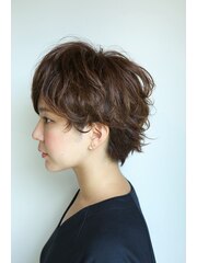 【liage越谷】長めバングの大人可愛いショートボブ☆