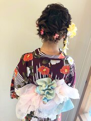 浴衣　成人式　卒業式　振袖　袴　ヘアアレンジ