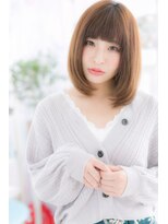 ミック ヘアアンドメイク アップ 駒込店(miq Hair&Make up) 重軽カワイイ♪暖色系カラーワンカールストレート