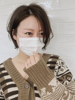 サンディーズ(Sandees)&nbsp;▼外ハネショートボブグレージュカラー