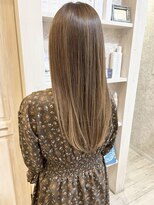 キャアリー(Caary)&nbsp;福山市美容室Caary ショコラバレイヤージュ サラサラストレート