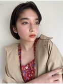 コンパクトボブ×ダークアッシュ