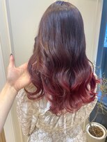 ヴィーヴォ 天六店(VIVO)&nbsp;【VIVO】グラデーションカラー チェリーレッドピンク ボルドー