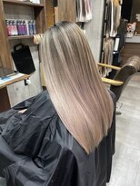 ラフ(LAFF)&nbsp;#バレイヤージュ#グレージュカラー#ボブウルフ#ココアベージュ