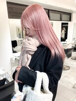 ランテルディ 渋谷(LANTERDIT) 透明感　ホワイトピンクカラー　10代20代　艶カラー　ロング