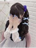 編みカチュ×ハートサイドポニー＊まゆ