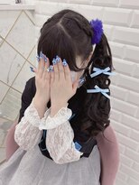 編みカチュ×ハートサイドポニー＊まゆ