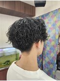 波巻きパーマ