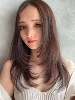 ヘアサロンエム 渋谷店(HAIR SALON M)&nbsp;レイヤーカット×ハッシュカット×顔周り×透明感×ミディアム