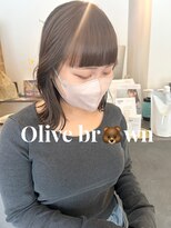 ドルセプラタ(Dulce plata)&nbsp;オリーブベージュカラー前髪重めくびれ巻き