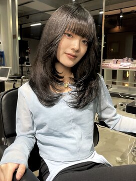 ゲームバイアランスミシー 心斎橋(GAME by Alan Smithee) ブルーブラック×レイヤーカット