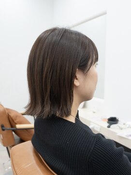 ガーデンヨコハマ(GARDEN YOKOHAMA) ボブ ホワイトグレージュ デジタルパーマ チェリーブラウン