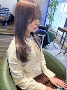 ヘアースパリゾート リアン 燕三条店(Lien) ライラックモーブ_ハイトーン_ブリーチ_レイヤー_