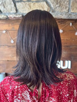 ヘアリゾート粋 ウナム 新宿東口店(enam) くびれミディ/ミディアムレイヤー/ダークチョコレート