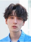 シャドウパーマルーズパーマヘア無造作パーマメンズカット渋谷