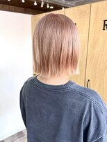 ラル(Lull) 【奥山敬大】切りっぱなしボブ/ピンクベージュ/ダブルカラー