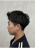 メンズスパイキーショートメンズパーマピンパーマ