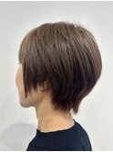 30代40代50代/大人ショートスタイル/白髪ぼかしカラー