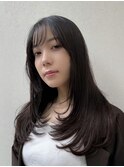 ハッシュカット/ロングレイヤー/顔周りレイヤー/北綾瀬