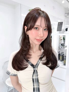オニキス(ONYX) 透明感モカブラウン韓国レイヤーカット髪質改善トリートメント