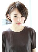 【Un ami】モード・ミルクティーカラー ショート 松井