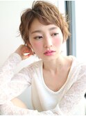 外国人風ハイトーン☆エアリーマニッシュショート