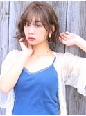 ミディアム20代30代40代50代ストレートレイヤー前髪なし表参道