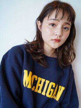 ルーク 立川(LUK) Lien☆小顔オン眉シースルーバング×セミウェットウェーブパーマ