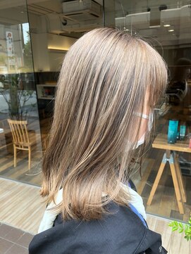 クラップス 杉田店(CLAPS) ミディアム×ホワイティベージュ/パールベージュ/シルキー