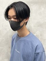 ウクラ バイ レシッド 池袋(uchla by rcid)&nbsp;黒髪センターパートウルフ×アップバングシークレットパーマ韓国