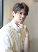 刈り上げ/七三/サイドパート/マットブラウン/本牧