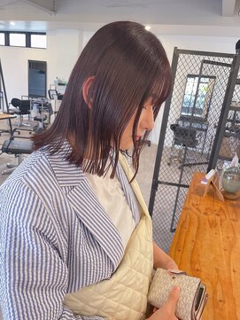 ナンバー(number+) 20代30代艶髪ロブピンクブラウン