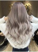 ダブルカラーベージュカラーケアブリーチカラーバレイヤージュ