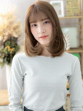 カバーヘアアンドスパ ブリス 浦和(COVER HAIR&SPA bliss) ミルクティーアッシュツヤ髪ワンカールロブa浦和20代30代40代