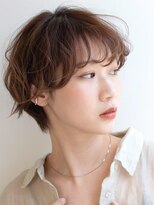 ヘアメイク アージュ 天神西通り店(HAIR MAKE age)&nbsp;ハンサムショート　ウルフボブ　メンズライク　ブラウンカラー