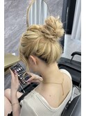 ヘアセット×高めアップ