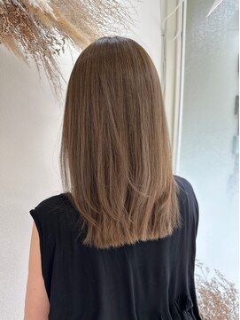 シルエット 美容室 【ブリーチなし】くすみベージュ