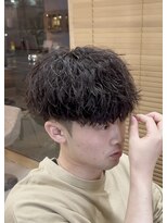 メンズギフト(men's GIFT)&nbsp;刈り上げツーブロックツイストスパイラルパーマメンズマッシュ