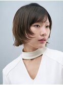 モード◎前髪あり顔周りレイヤーミニボブ