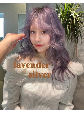天神美容室 【KASUMI天神美容室】ハイトーン×海外レイヤー×ラベンダー