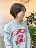 salon sea 奥村 くびれショート×暗めベージュ