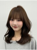 韓国ヘア 2wayバング  レイヤーカット くびれヘア  顔周り
